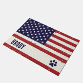 Patriottische hondenpootafdruk - Hond Placemat - U Deurmat (Schuin)