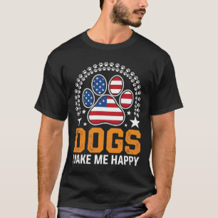 Patriottische hondenpootafdruk Vector T-shirt