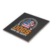Patriottische hondenpootafdruk Vector Tegeltje (Zijkant)