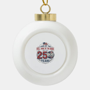 Patriottische honkbal 250 jaar vintage shirt ontwe keramische bal ornament