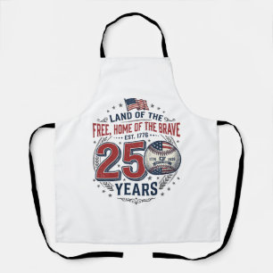 Patriottische honkbal 250 jaar vintage shirt ontwe schort