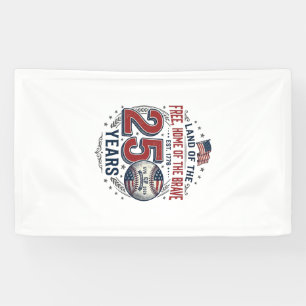 Patriottische honkbal 250 jaar vintage shirt ontwe spandoek