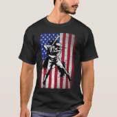  Patriottische Honkbal Liefhebbers Amerikaanse vla T-shirt (Voorkant)