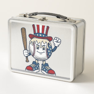 Patriottische honkbal mascotte vintage graveerontw