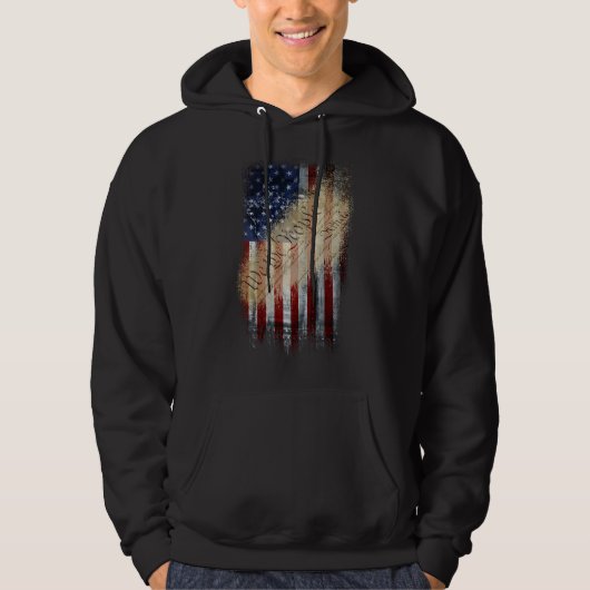 Patriottische hoodie We de Amerikaanse vlag (Voorkant)