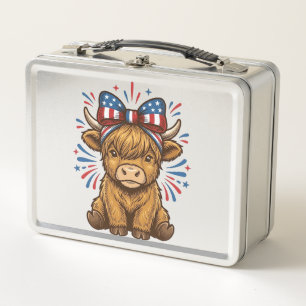 Patriottische Hoogland Koe Boog Vector Ontwerp (2)