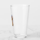 Patriottische Hoogland Koe Boog Vector Ontwerp (2) Glas (Links)