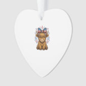 Patriottische Hoogland Koe Boog Vector Ontwerp (2) Ornament (voorkant)