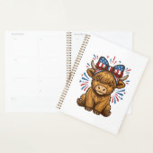 Patriottische Hoogland Koe Boog Vector Ontwerp (2) Planner (Display)