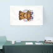 Patriottische Hoogland Koe Boog Vector Ontwerp (2) Spandoek (Beurs)