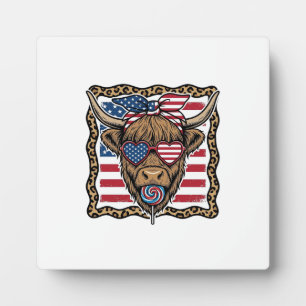 Patriottische Hoogland Koe Oud Vlag Grafisch_1 Fotoplaat