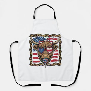 Patriottische Hoogland Koe Oud Vlag Grafisch_1 Schort