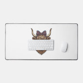 Patriottische Hoogland Koe Oude Gravure Design_1 Bureaumat (Keyboard & Muis)