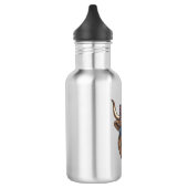 Patriottische Hoogland Koe Oude Gravure Design_1 Waterfles (Links)