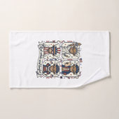 Patriottische Hoogland Koe Rood Wit en Boujee Handdoek (Handdoek)