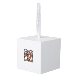 Patriottische Hoogland Koe Vintage Vlag Grafisch_1 Decoratie