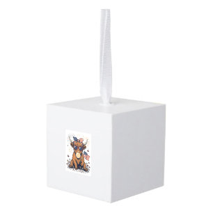 Patriottische Hooglandkoe Bubblegum Vintage Gravur Decoratie