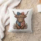 Patriottische Hooglandkoe Vintage Kussen (Deken)