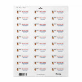 Patriottische Hotdog Retouradreslabels Etiket (Full Sheet)