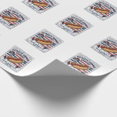Patriottische Hotdog Vintage BBQ Cadeaupapier (Hoek)