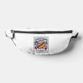 Patriottische Hotdog Vintage BBQ Heuptasje (Liggend)