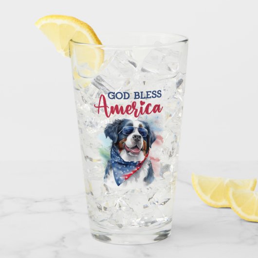 Patriottische Hound-Bernese Glas (Voorkant ijs)