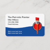 Patriottische House Painter Moderne Visitekaartjes (Voorkant)