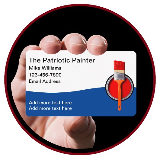 Patriottische House Painter Moderne Visitekaartjes