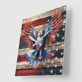 Patriottische houten wandklok (Hoek)