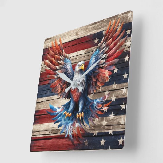 Patriottische houten wandklok (Hoek)