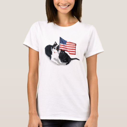 Patriottische huisdieren t-shirt (Voorkant)