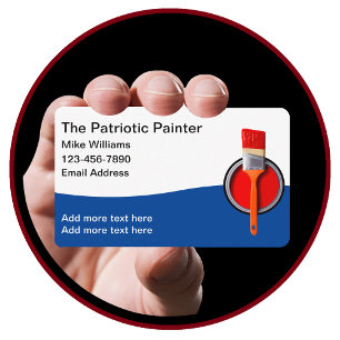 Patriottische Huisschilder Moderne Zakelijke Kaart Visitekaartje