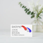 Patriottische huisschilder penseelstreek visitekaartje (Staand voorkant)