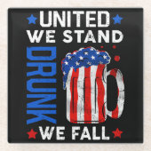 patriottische Humor Glazen Onderzetter (Voorkant)