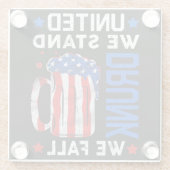 patriottische Humor Glazen Onderzetter (Achterkant)