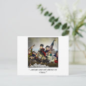 Patriottische Humoristische Cartoon Gift! Briefkaart (Staand voorkant)