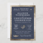 Patriottische huwelijkssterren en strepen namaak g aankondiging (Voorkant)