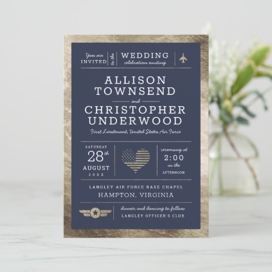 Patriottische huwelijkssterren en strepen namaak g aankondiging (Staand voorkant)