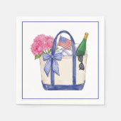 Patriottische Hydrangea's Americana Picknick Servet (Voorkant)