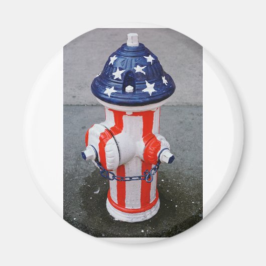 Patriottische hydrant magneet (Voorkant)