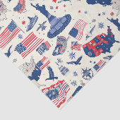 Patriottische iconen - Vrijheidsbeeld, Vlag (2) Tissuepapier (Detail)