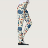 Patriottische iconen - Vrijheidsbeeld, Vlag (3) Leggings (Rechts)