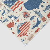 Patriottische iconen - Vrijheidsbeeld, Vlag (3) Tissuepapier (Detail)