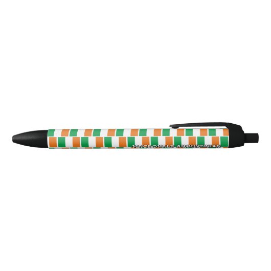 Patriottische IERLAND FLAG - Speciaal Zwarte Inkt Pen (Bovenkant)