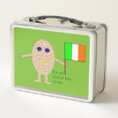 Patriottische Ierse Eier Metaal Lunchbox (Achterkant)