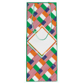 Patriottische Ierse vlaggen Wijn Cadeautas (Achterkant)