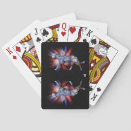 Patriottische Ierse Wolfshond rood wit en blauw Pokerkaarten