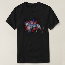 Patriottische Ierse Wolfshond rood wit en blauw T-shirt