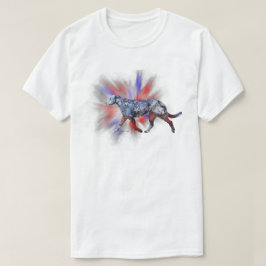 Patriottische Ierse Wolfshond Rood Wit en Blauw T-shirt