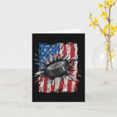 Patriottische ijshockey 4 juli Mannen Amerikaans Kaart (Gele Bloem)